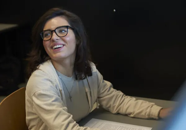 Student tijdens een kennismakingsmoment
